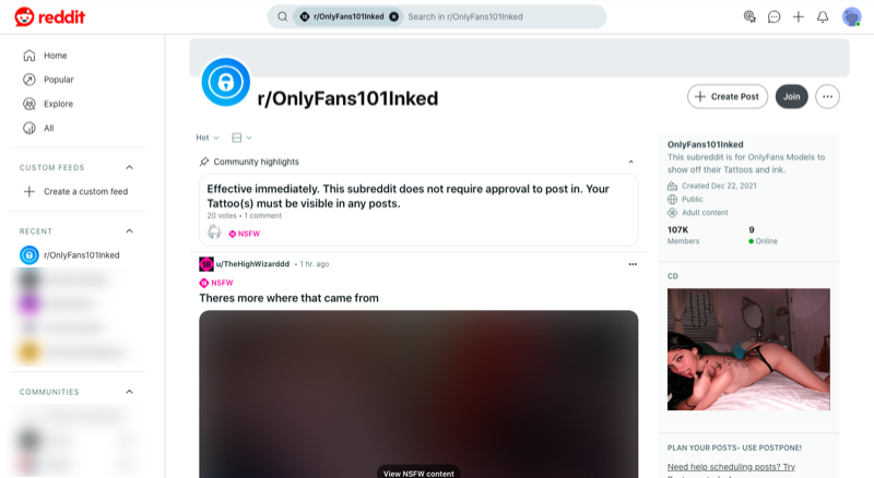 OnlyFans'ı Reddit'te ücretsiz görüntüleyin